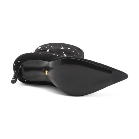 STUART WEITZMAN Made In Italy Suede Stretch Cosmic 100 Booties - Picture 3 of 3